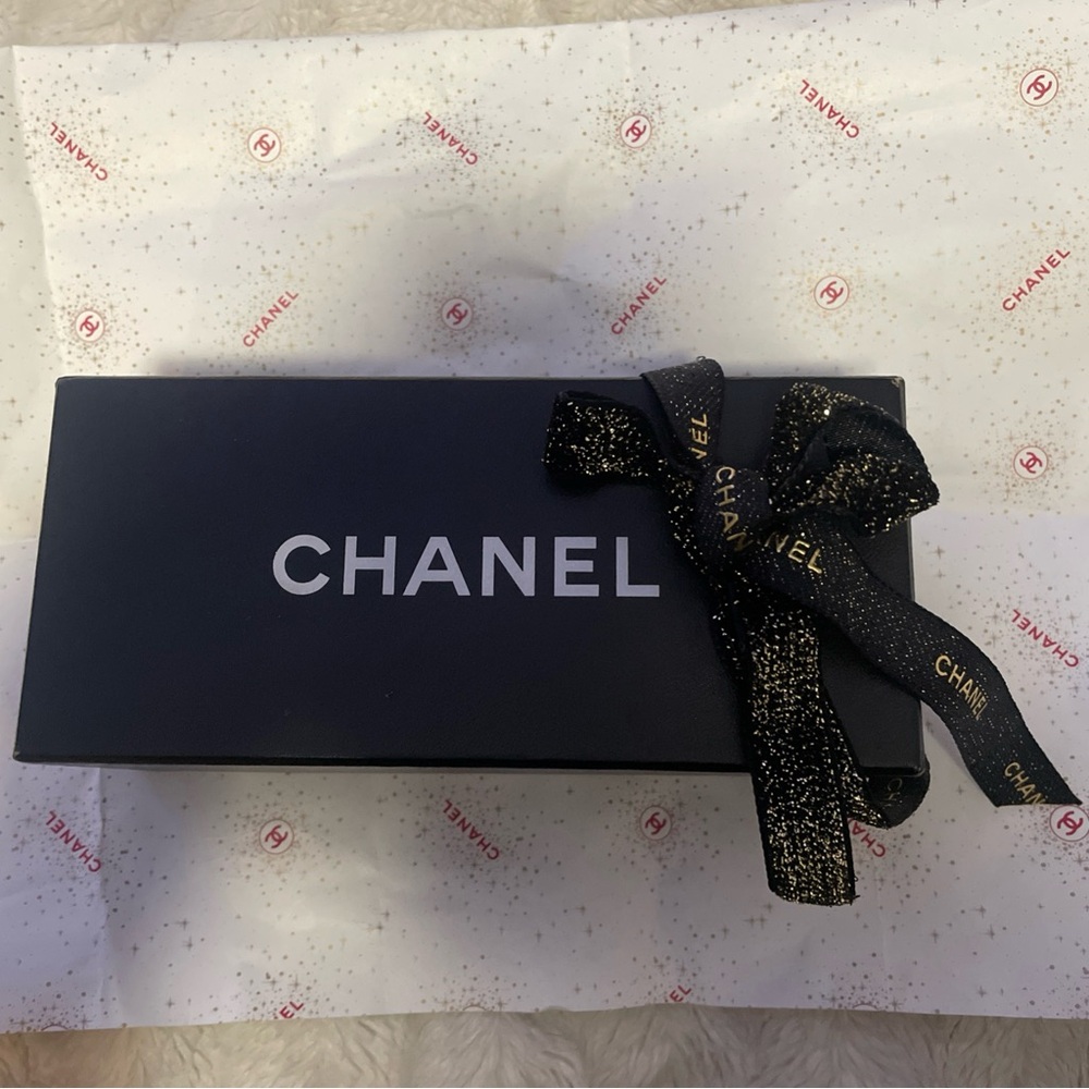 Chanel Black Sunglass Box with Ribbon